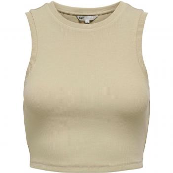 Only VILMA Damen Crop Top aus Baumwoll-Mix
