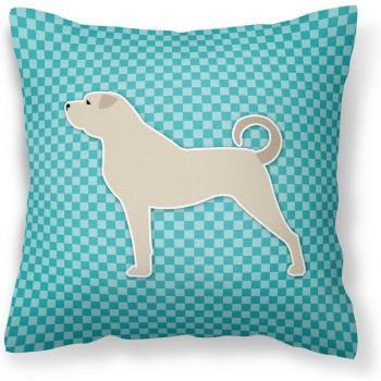 Anatolian Shepherd Checkerboard Blue Pillow, 14 x 14, Multicolor