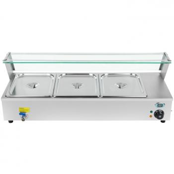 Elettricità Vetrina Bagnomaria 3×GN ½ – 1,300 W