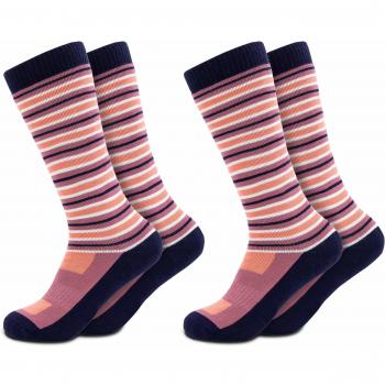 Occulto 2 Paar Kinder Skisocken | Kniestrümpfe für Jungen und Mädchen | Warme Kinder Winter Thermo Socken Größen 23-38
