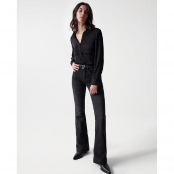 Pantaloni a Sigaretta Push Up Glamour Nero Salsa
