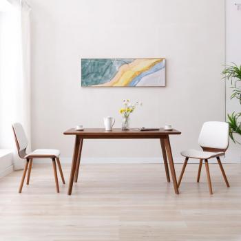 Chaises de Salle à Manger Similicuir Blanc