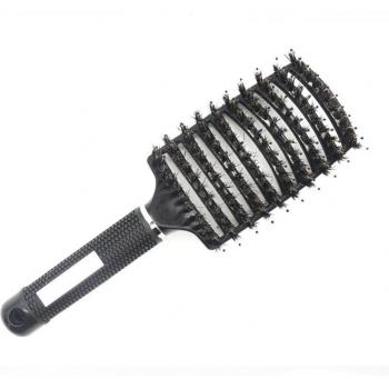 Salon Hairdressing Scalp Massage Comb with Bristle & Nylon for Curly Hair