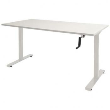 Schaffenburg Slinger Bureau Zit-sta T-poot 140x80 Krijtwit 25mm