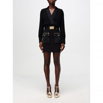 Elisabetta Franchi Black Short Dress for Women Size L
