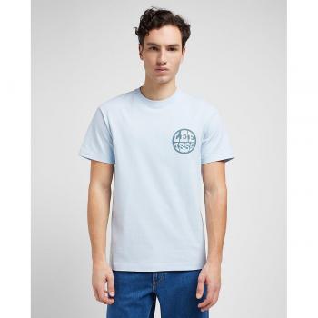 Lee Camiseta Masculina Azul de Manga Corta