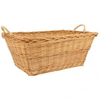Corbeille à Linge Aubry Gaspard – Rangement en Osier Blanc