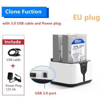 1TB Aluminum Dual Bay SATA HDD Docking Station