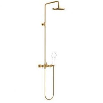 Set de Douche Tara, Mitigeur à Deux Mains, Laiton Brossé
