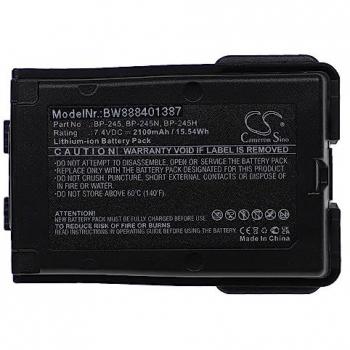 Icom BP-245H Battery Replacement (2,100mAh, 7.4V, Li-Ion)