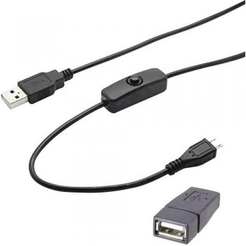 Cavo USB 2.0 Renkforce 1.50 m con interruttore on/off Spina e Presa USB-A