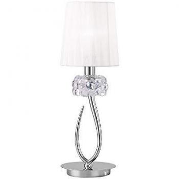 Mantra Illumination – 1L LOEWE Tischleuchte – E14, 13 W, Chrom & Weiß
