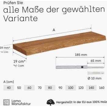 Holzregal Baumkante rustikal