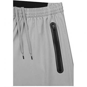 TCA Men’s Zip Pocket Shorts – Lightweight Running (Grey, S)