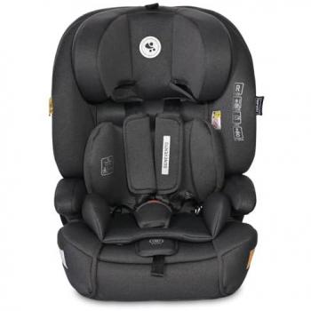 Lorelli Kindersitz Benevento i-Size (76-150 cm) mit Isofix, Kopfstütze verstellbar, schwarz