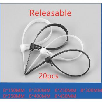 20pcs Reusable Slipknot Cable Ties