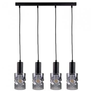 Techo Cross Bar Negra 1545 – 60 cm, 4 bombillas E27