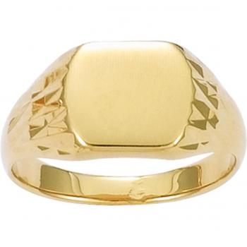 Anneau de Chevalier en Or Doré – 10 × 12 mm