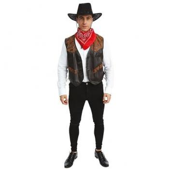 Top de Costume Cowboy ou Pirate – Simili Cuir Bruns – Ajustement Universel