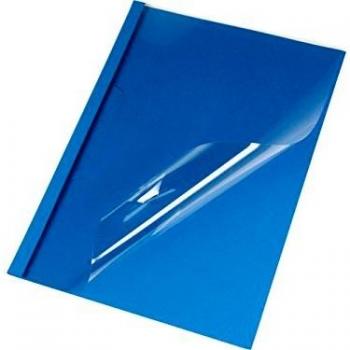 LMG Premium Thermobindemappen in Blau mit Leinenstruktur und 1,5 mm Lochung