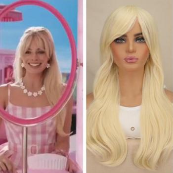Perruque Wavy/straight Blonde pour Barbie