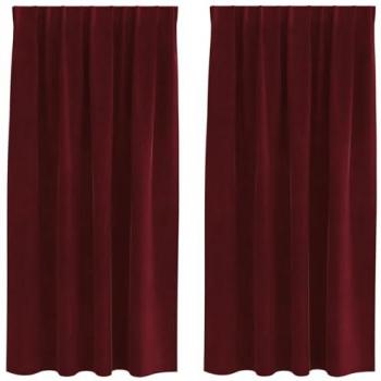 Tende Oscuranti Rosso Vino in Velluto – 2 pezzi – 140x175 cm