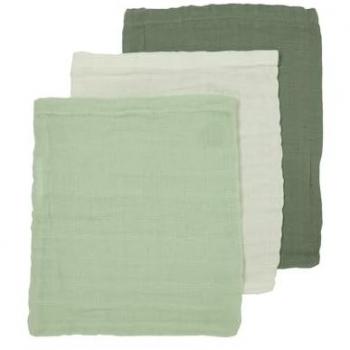 Gant de bain enfant Meyco – Offwhite/Vert doux