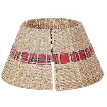 Natural Seagrass Handmade Christmas Tree Collar 45 cm Boho Round Trunk Cover