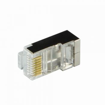 LogiLink 100er Set Kat.6 RJ45 Steckverbinder – Geschirmt, Gelbe Tülle (MP0022Y)