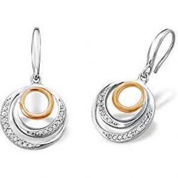 Pendientes de plata esterlina 925 con circonita