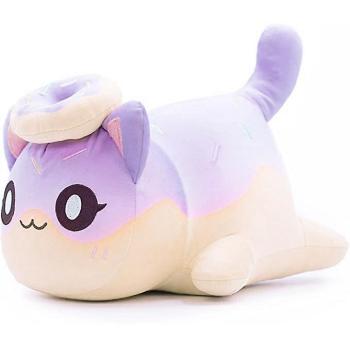 Coussin Chat en Peluche Donut