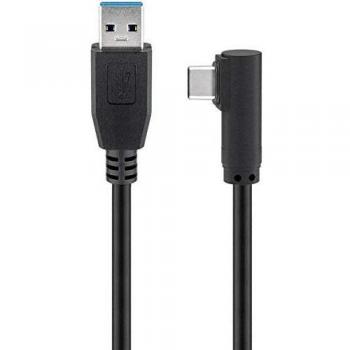 Cable Acodado Goobay 2 m USB‑C a USB‑A 3.0 – Color Negro