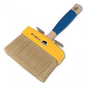Pennello plafonetta premium setola bionda antigoccia con manico in legno/gomma, ideale per idropitture