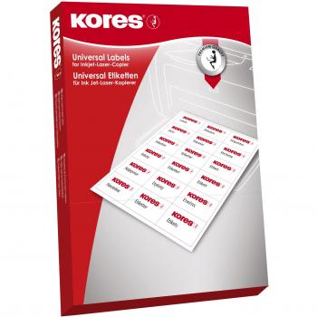 Kores Etichette 1400 Pz, Bianco, Rettangolo