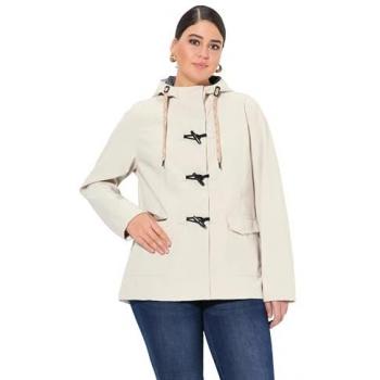 Ulla Popken Softshelljacke für Damen, beige, wasserabweisend