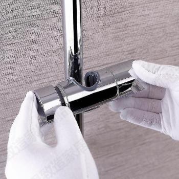 Accessoire de douche à main modulable, finition chrome ABS argent
