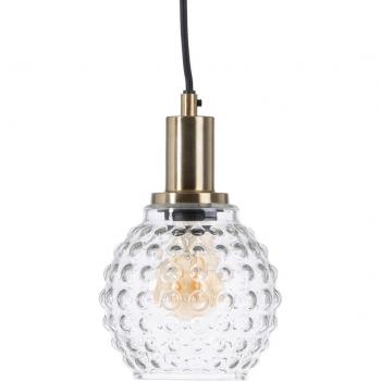 Lámpara de techo estilo burbuja de cristal en metal 16×24 cm