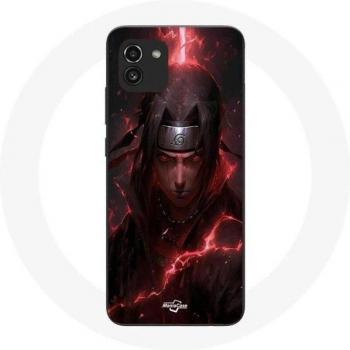 Capa Protectora Itachi Uchiwa en 3D – Negra, Para Samsung Galaxy A03