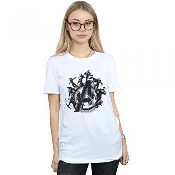 Avengers Endgame Hero Circle Cotton Tee – White – Small Size