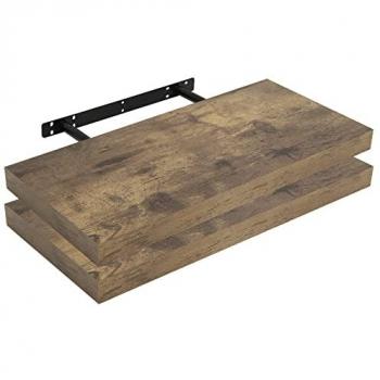 Étagère Murale WOLTU 2 pièces – 40x23x3,8 cm (Marron) – RG9372hov-2