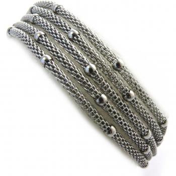 Bracelet 5‑rangés en acier gris Kilimanjaro