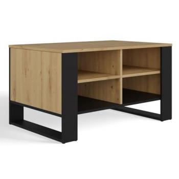 Mini Mesa Rectangular Industrial 90×58×50 – Con 2 Estantes