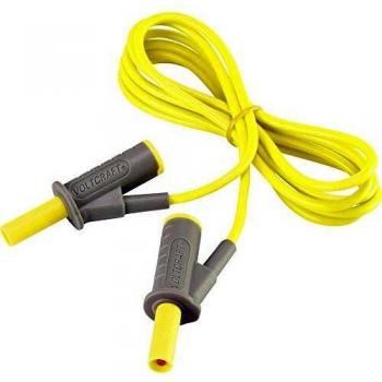 Flexible Safety Test Lead 1.50 m Yellow with 4 mm Banana Plugs