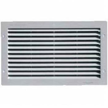 Grille ventilation PVC rectangulaire 380x230 mm First Plast, modèle encastrement fermé