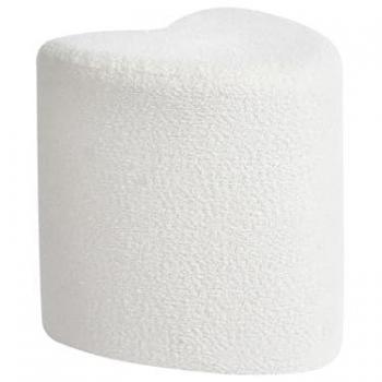 Pouf Imbottito Scuro Bianco