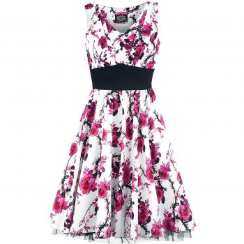 Sofisticación Retro: Vestido Floral de Longitud Media para Mujeres