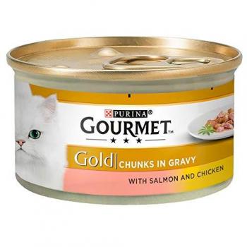 Gourmet Gold Salmon in Gravy Cat Food 85g