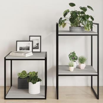 VidaXL 4-Piece Wall Shelf Set in Gray Sonoma (40x40x1.5 cm Engineered Wood)