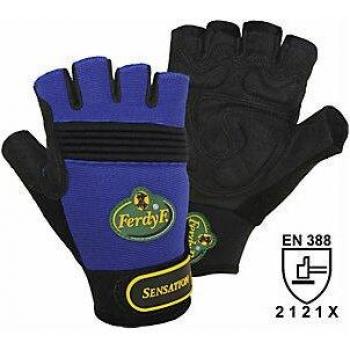SENSATION Mechanikerhandschuhe, blau/schwarz, VE 2 Paar