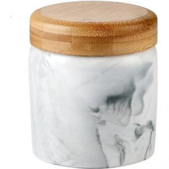 Ceramic Food Storage Container with Bamboo Lid